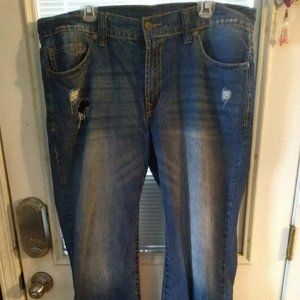 Axel Men's Jeans 38x30 Distressed Relaxed Straight